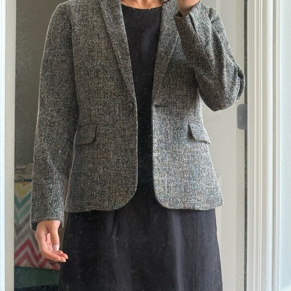 Women's Charcoal Tweed Blazer